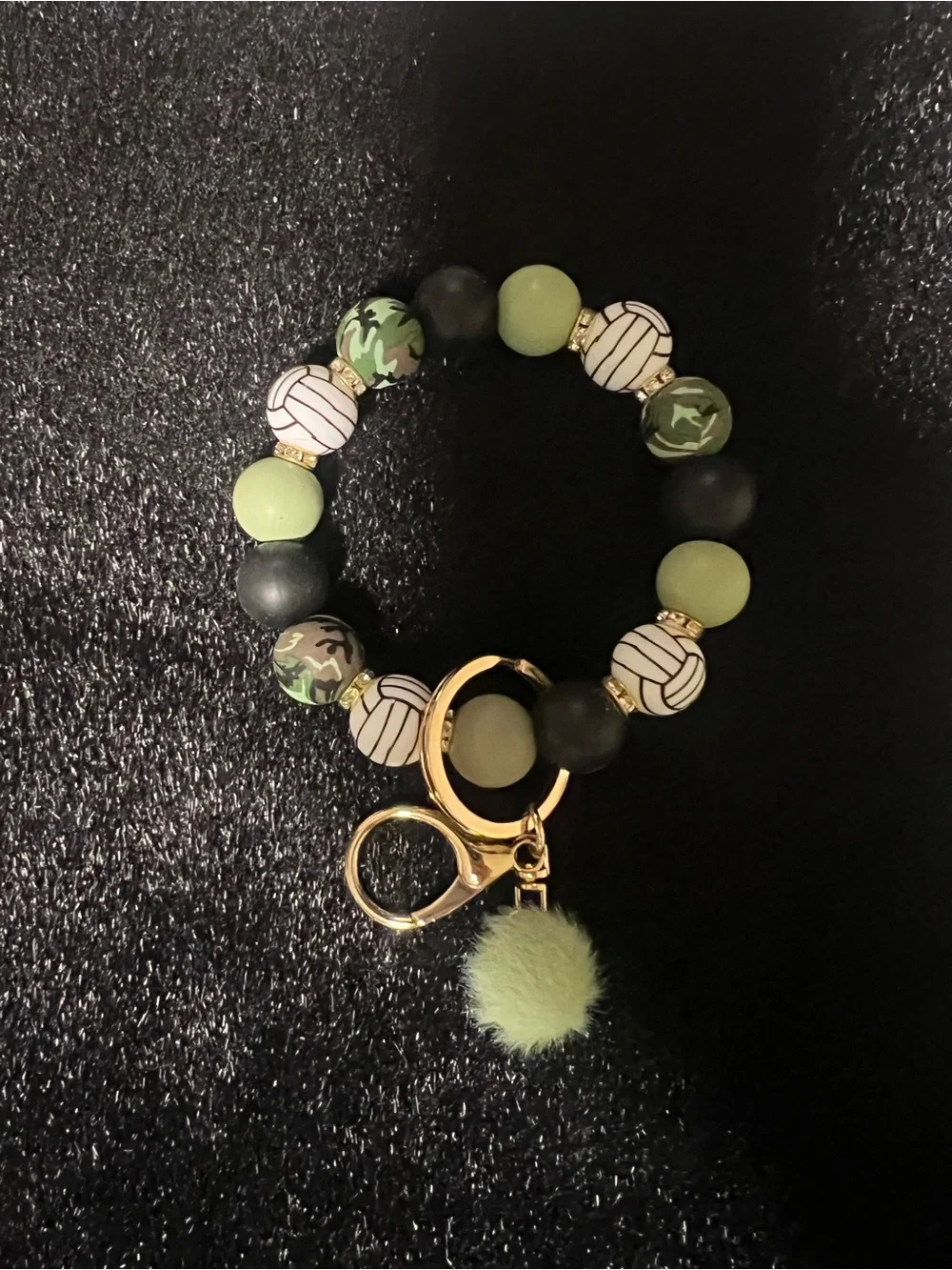 Handmade volleyball green